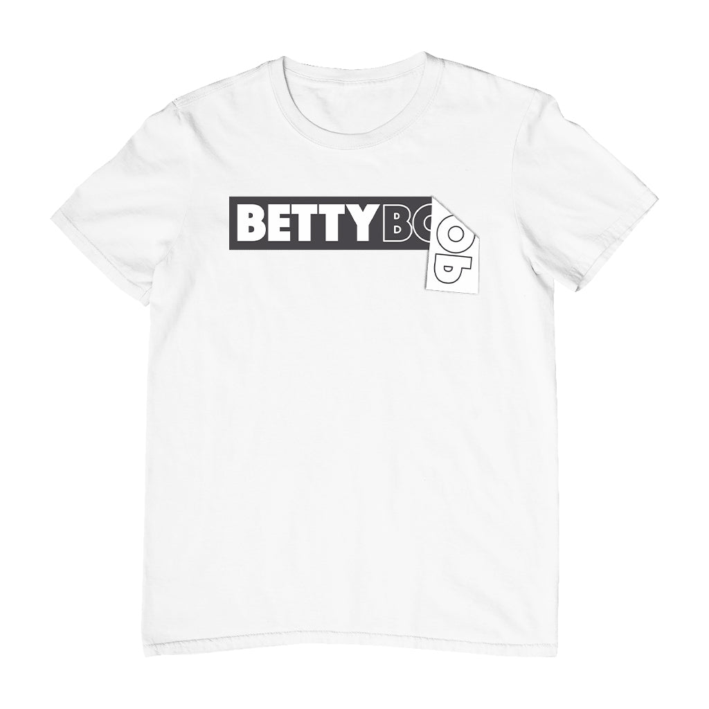 Betty Boop Black and White Name Strip Men's T-Shirt