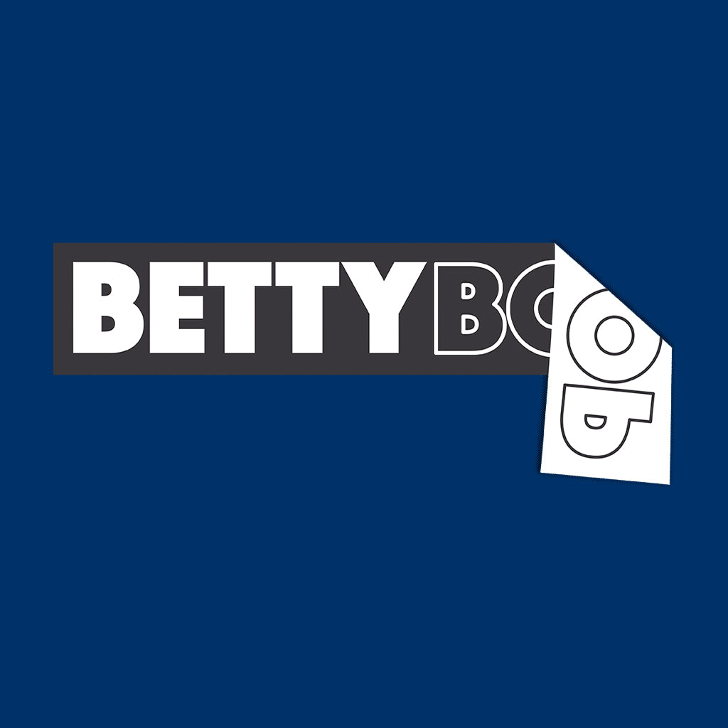 Betty Boop Black and White Name Strip Women's Hooded Sweatshirt