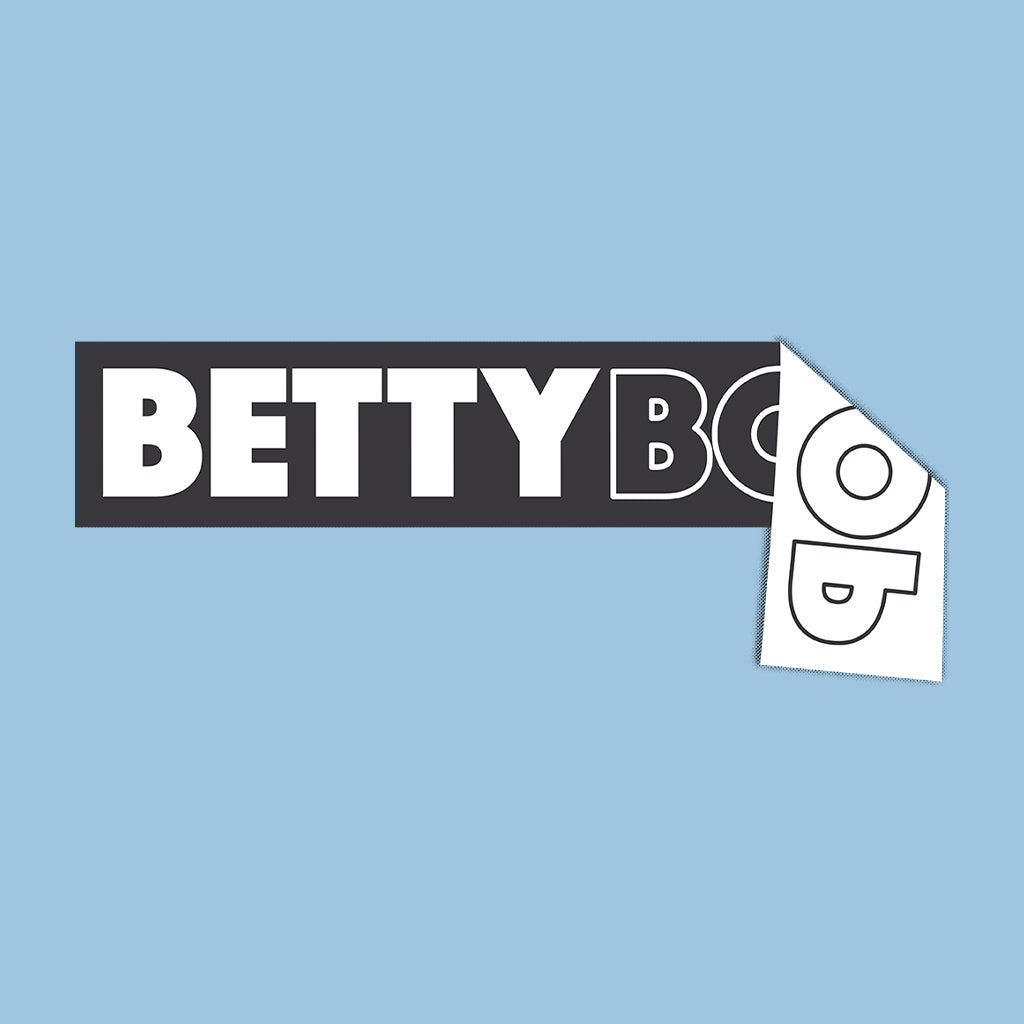 Betty Boop Black and White Name Strip Women's Hooded Sweatshirt