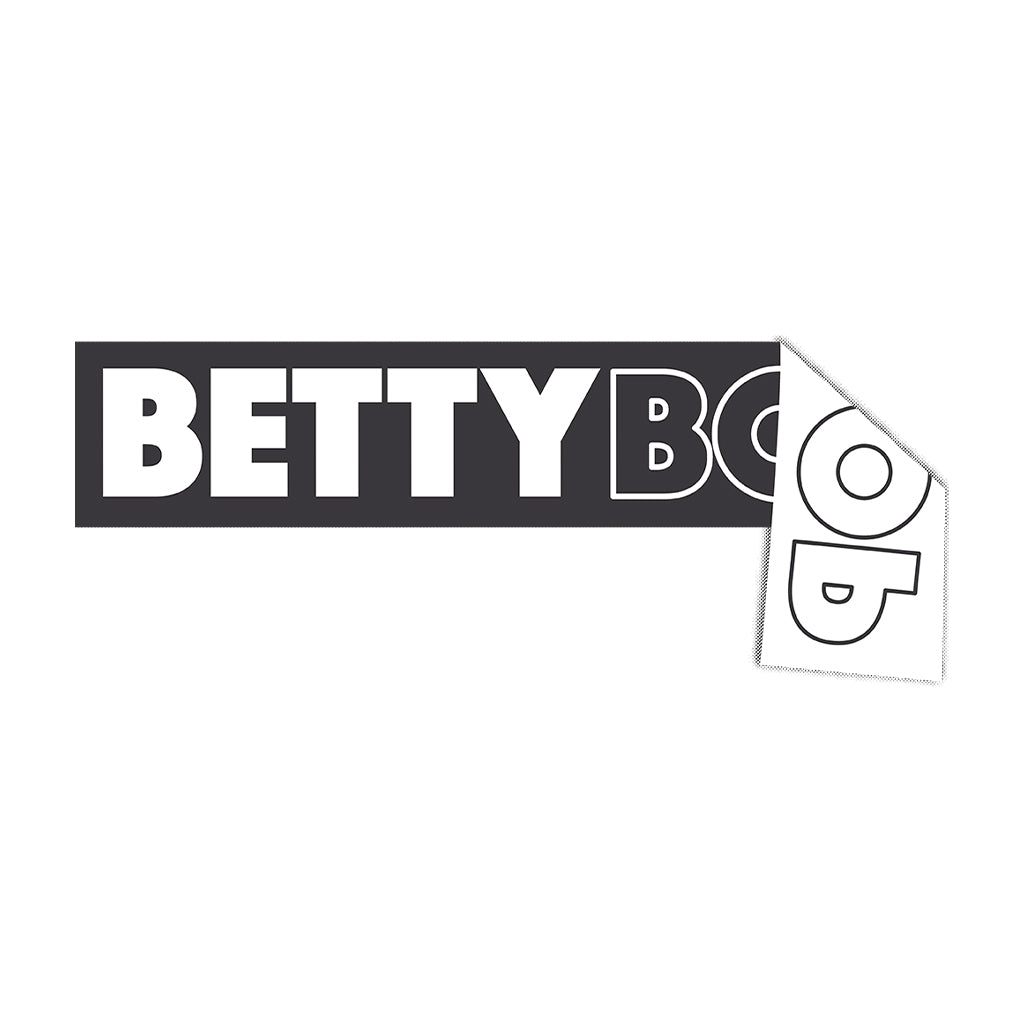 Betty Boop Black and White Name Strip Women's Hooded Sweatshirt