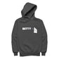 Betty Boop Black and White Name Strip Women's Hooded Sweatshirt