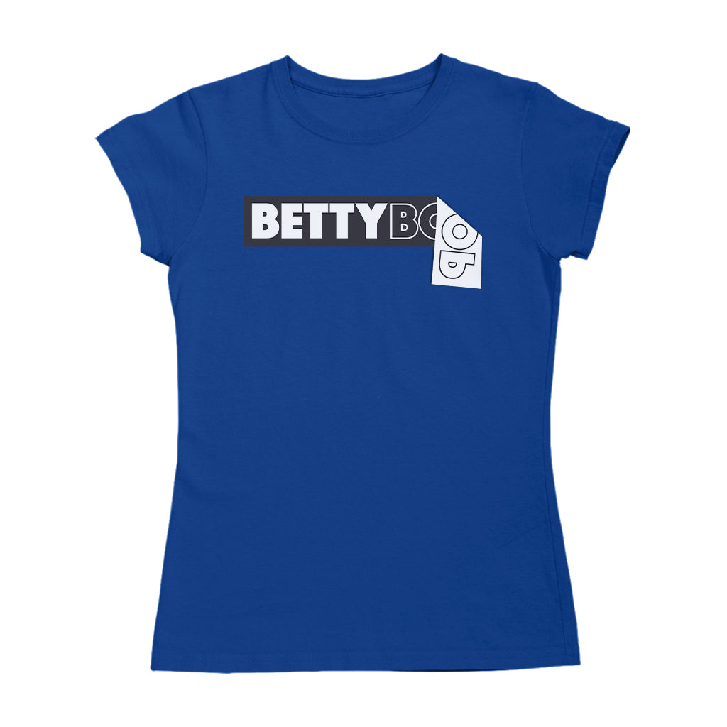 Betty Boop Black and White Name Strip Women's T-Shirt