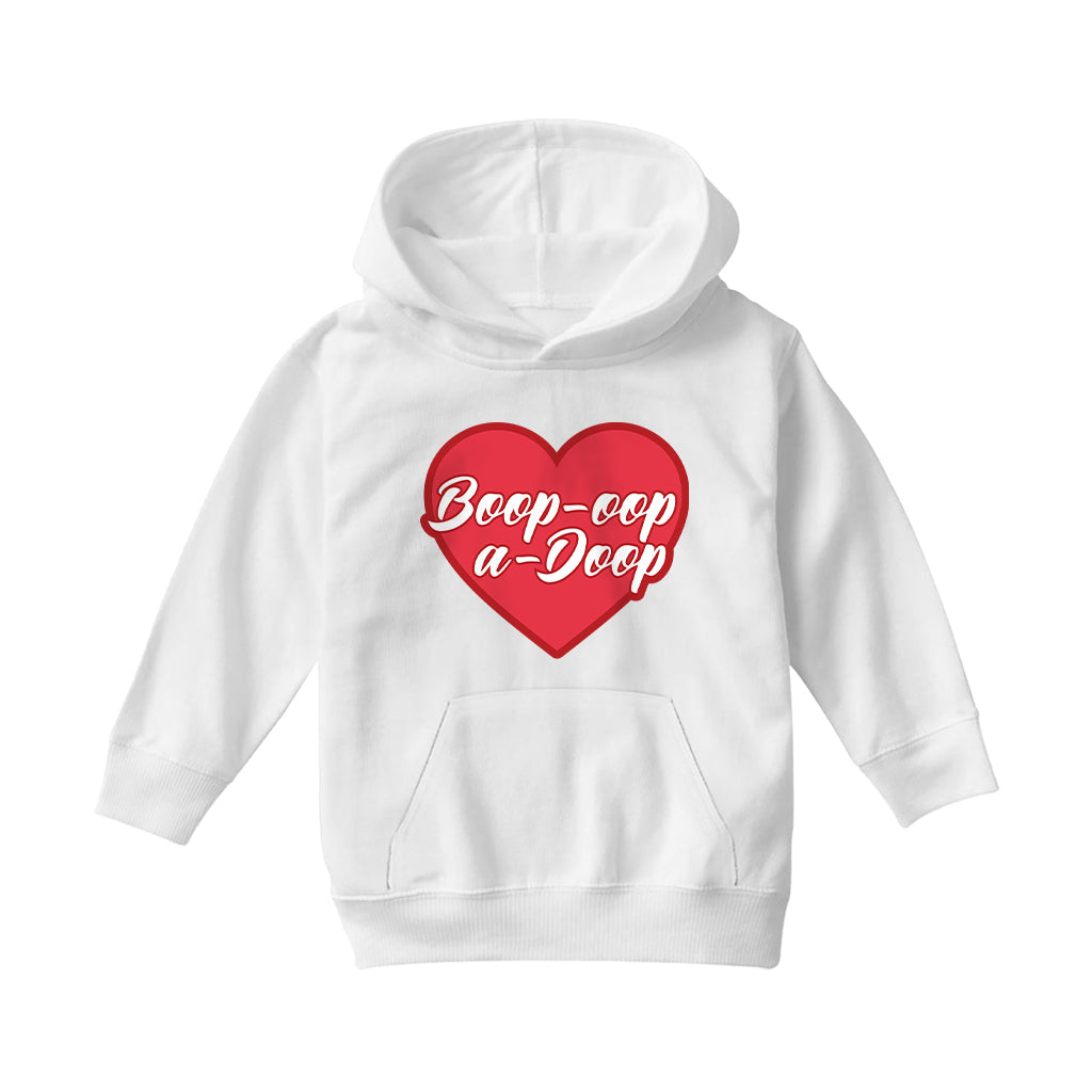 Betty Boop Boop-Oop-A-Doop Red Heart Kids Hooded Sweatshirt