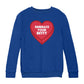 Betty Boop Embrace Your Betty Red Heart Kids Sweatshirt