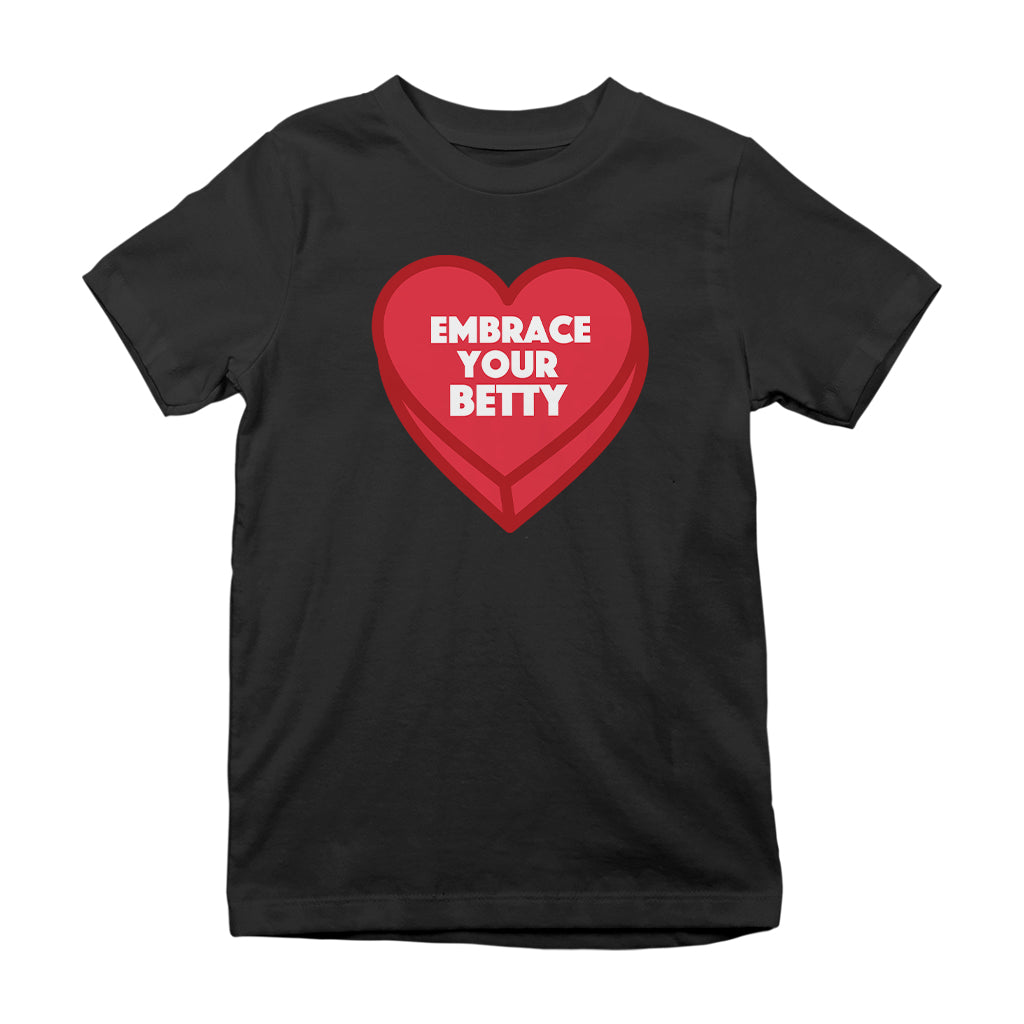 Betty Boop Embrace Your Betty Red Heart Kids T-Shirt