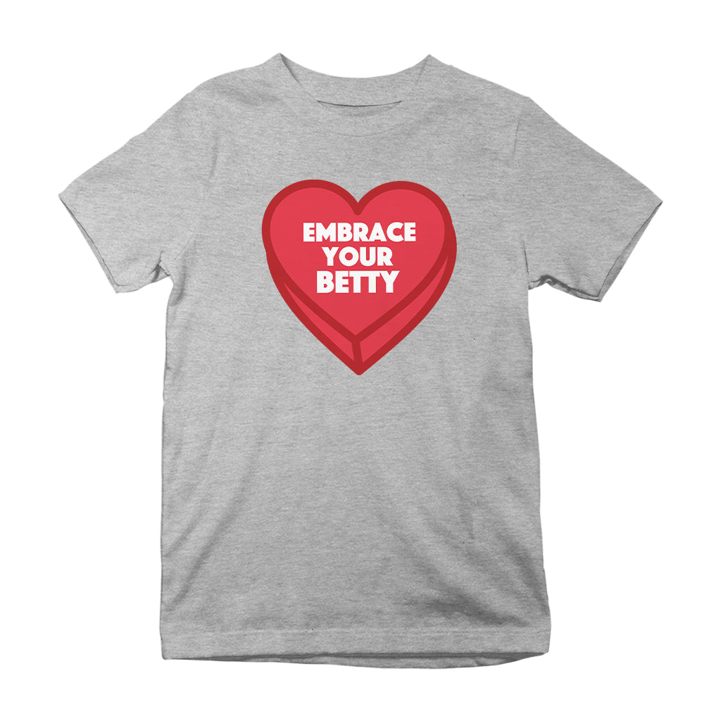 Betty Boop Embrace Your Betty Red Heart Kids T-Shirt