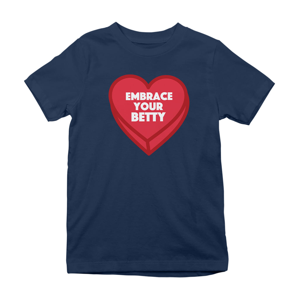 Betty Boop Embrace Your Betty Red Heart Kids T-Shirt