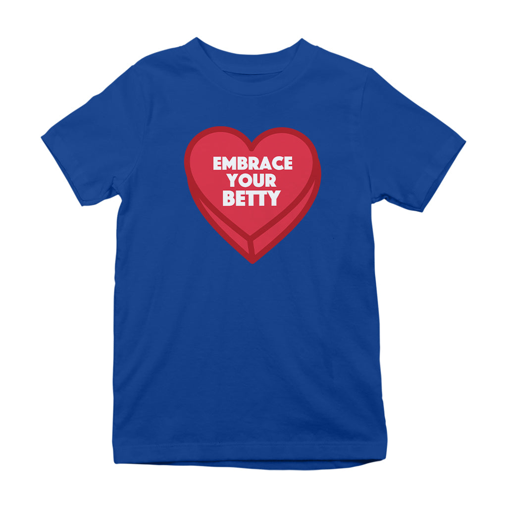 Betty Boop Embrace Your Betty Red Heart Kids T-Shirt