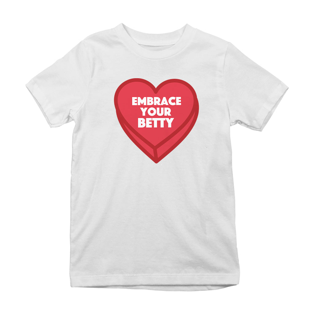 Betty Boop Embrace Your Betty Red Heart Kids T-Shirt
