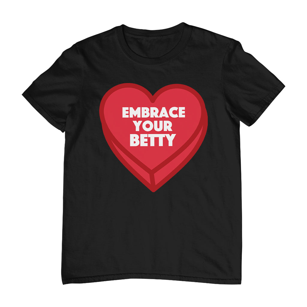 Betty Boop Embrace Your Betty Red Heart Men's T-Shirt