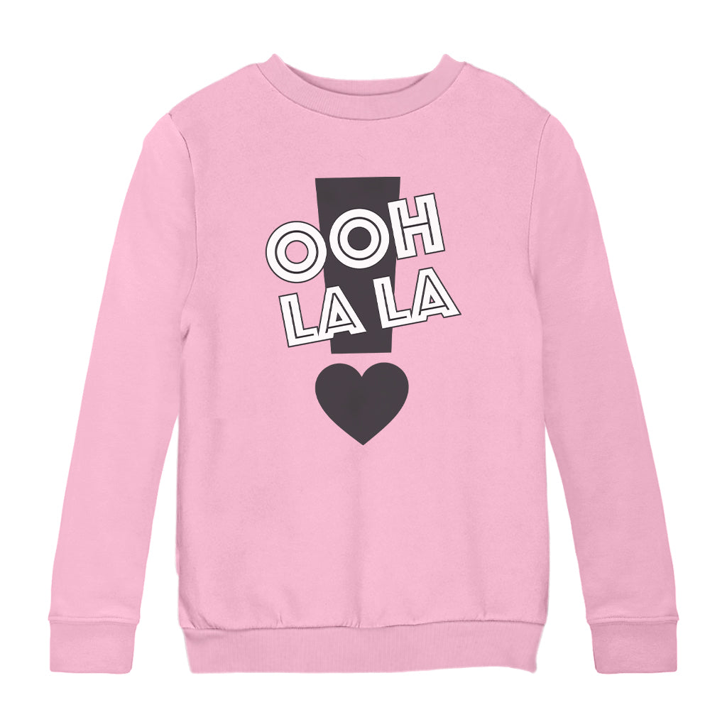 Betty Boop Ooh La La Exclamation Mark Heart Kids Sweatshirt