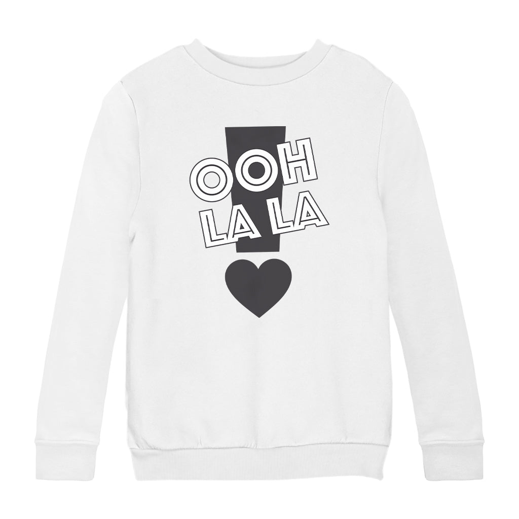 Betty Boop Ooh La La Exclamation Mark Heart Kids Sweatshirt