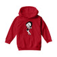 Betty Boop Hands Together Smiling Kids Hooded Sweatshirt