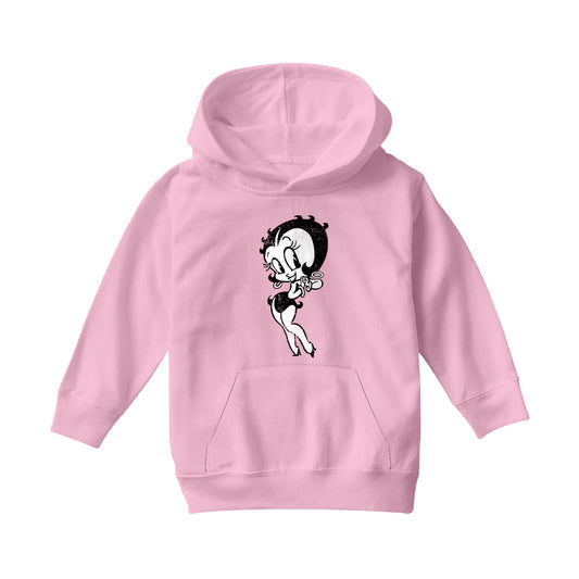 Betty Boop Hands Together Smiling Kids Hooded Sweatshirt