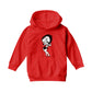 Betty Boop Hands Together Smiling Kids Hooded Sweatshirt