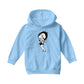 Betty Boop Hands Together Smiling Kids Hooded Sweatshirt