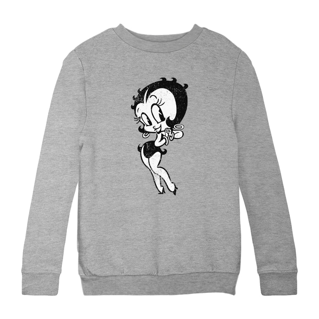 Betty Boop Hands Together Smiling Kids Sweatshirt