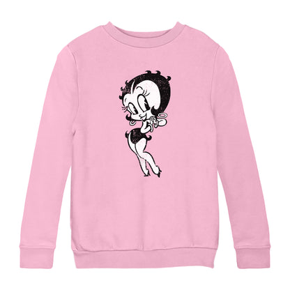 Betty Boop Hands Together Smiling Kids Sweatshirt