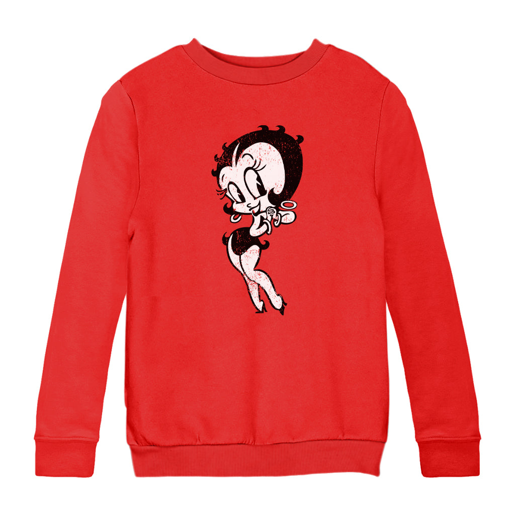 Betty Boop Hands Together Smiling Kids Sweatshirt
