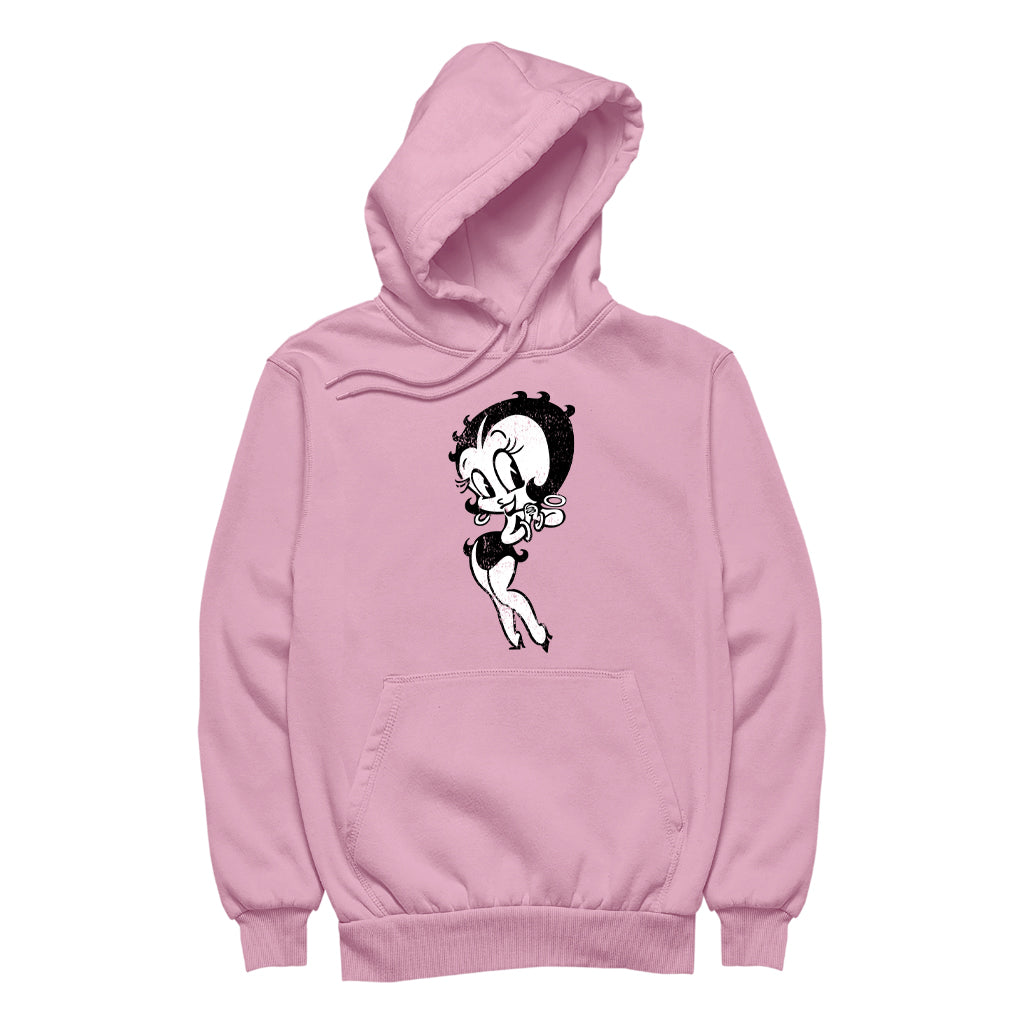 Betty Boop Hands Together Smiling Men's Hooded Sweatshirt