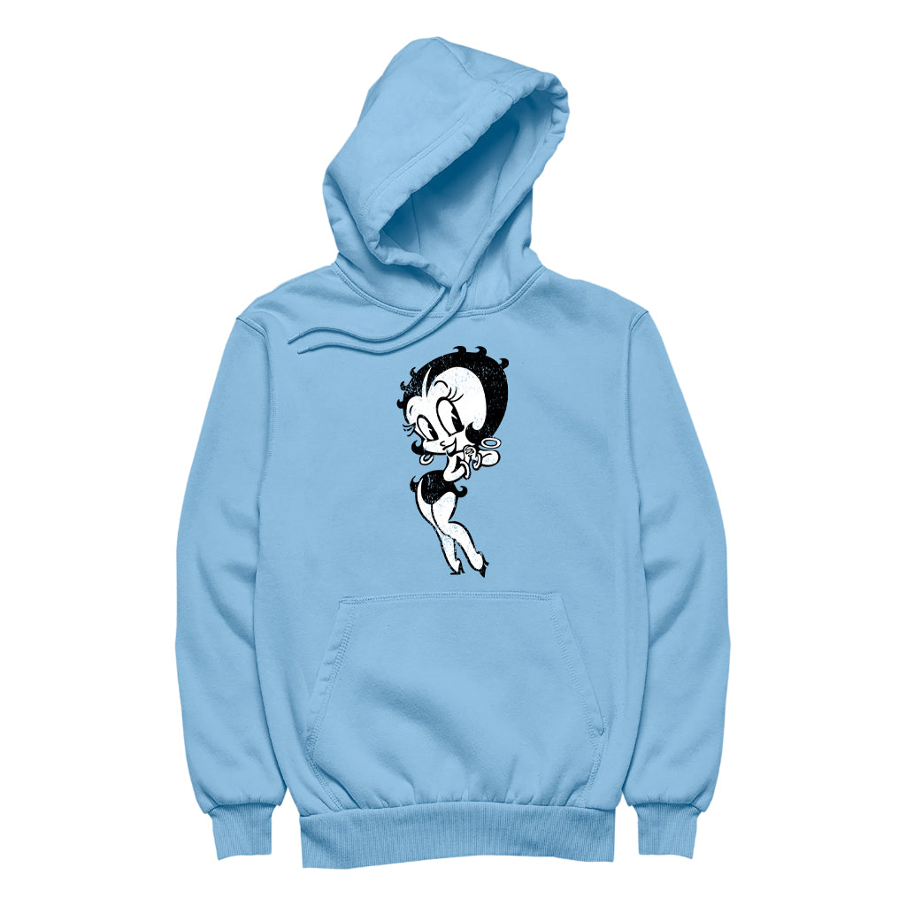 Betty Boop Hands Together Smiling Men's Hooded Sweatshirt