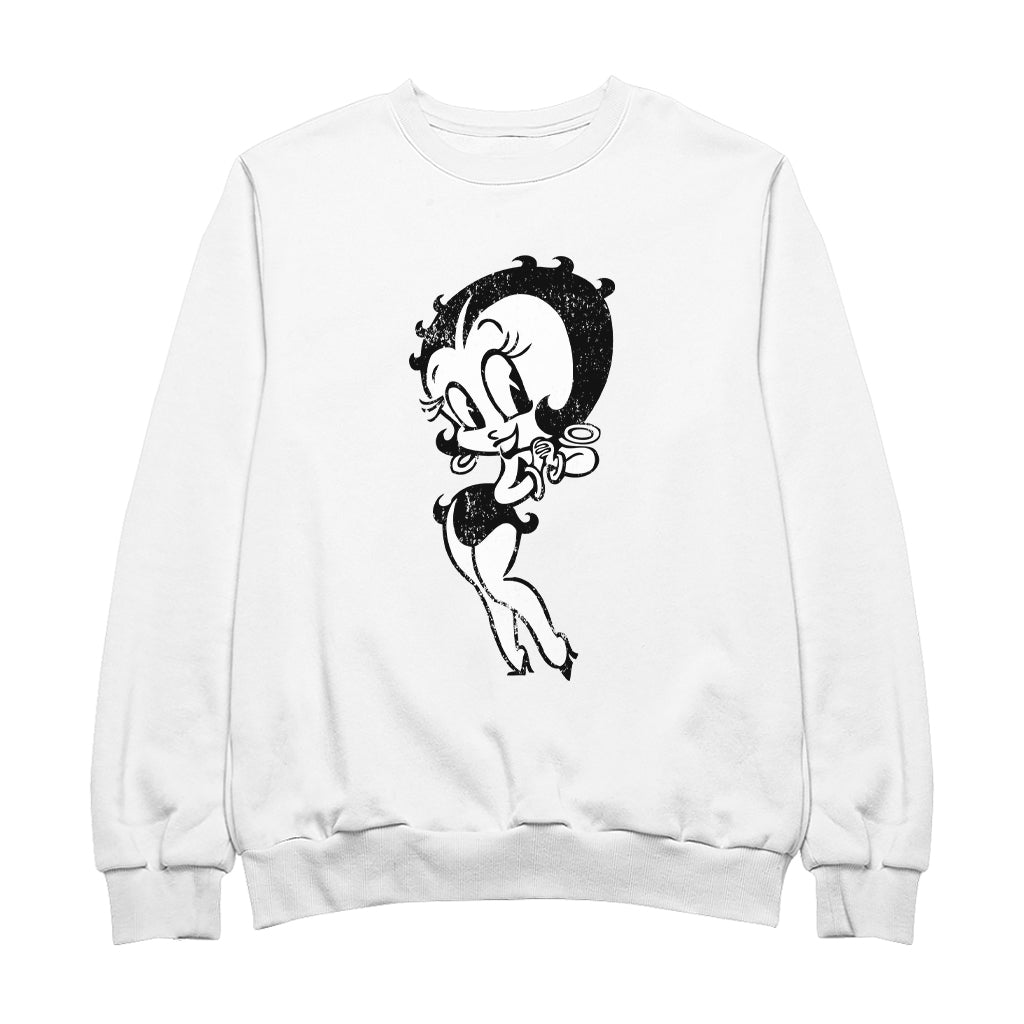 Betty Boop Hands Together Smiling Men's Sweatshirt