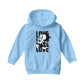 Betty Boop Running Love Love Love Kids Hooded Sweatshirt