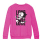Betty Boop Running Love Love Love Kids Sweatshirt