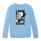 Betty Boop Running Love Love Love Kids Sweatshirt