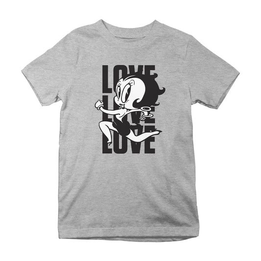 Betty Boop Running Love Love Love Kids T-Shirt