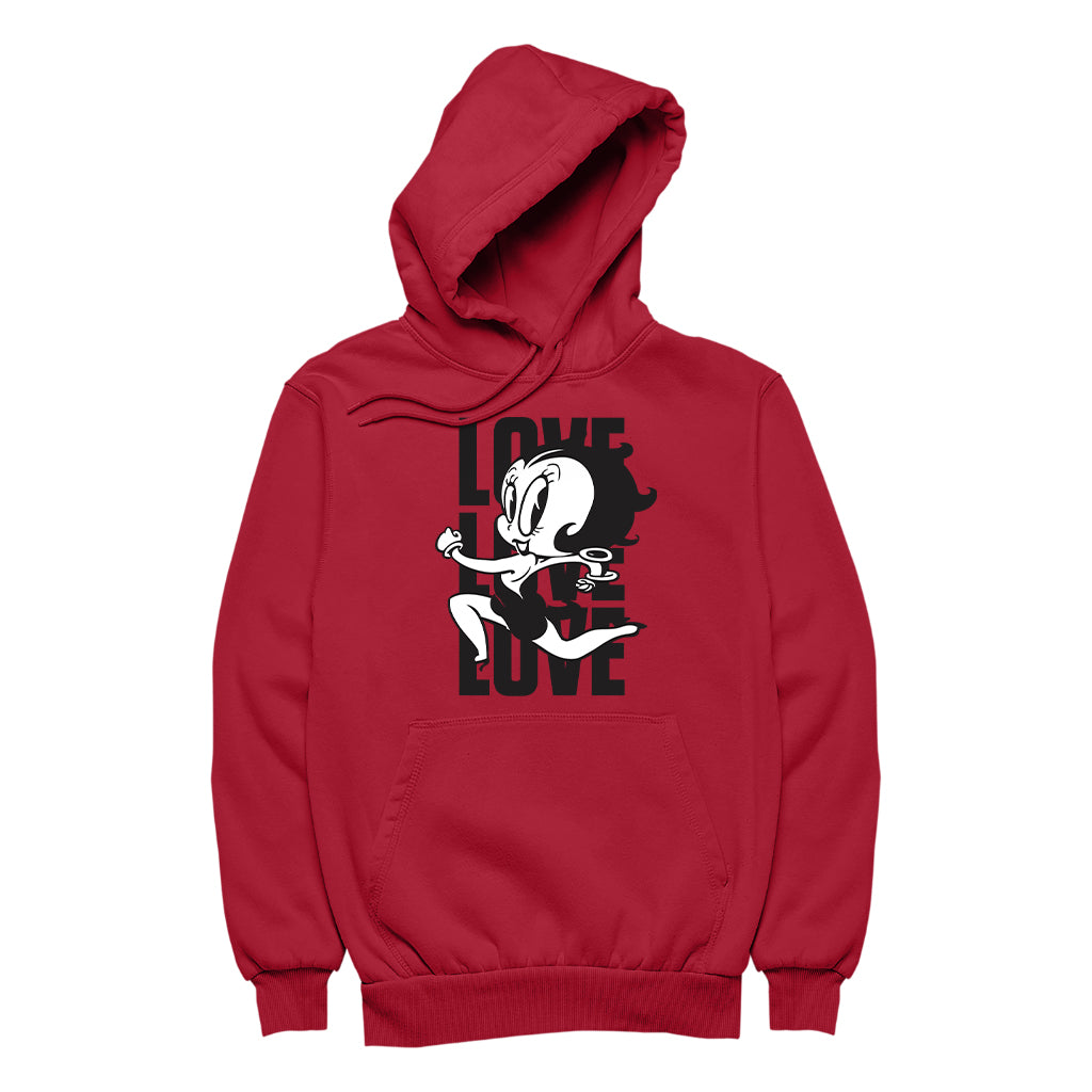 Betty Boop Running Love Love Love Men's Hooded Sweatshirt
