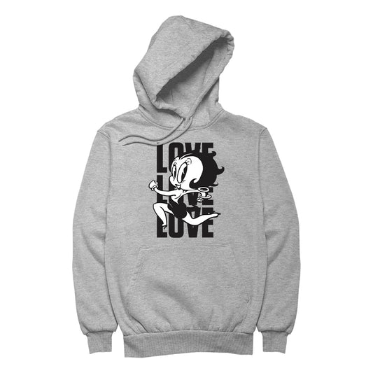 Betty Boop Running Love Love Love Men's Hooded Sweatshirt