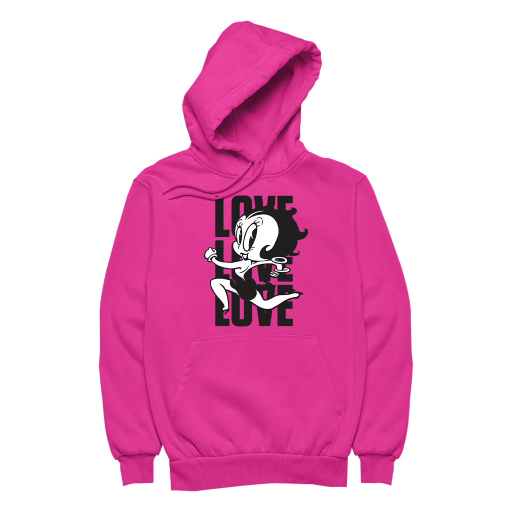 Betty Boop Running Love Love Love Men's Hooded Sweatshirt