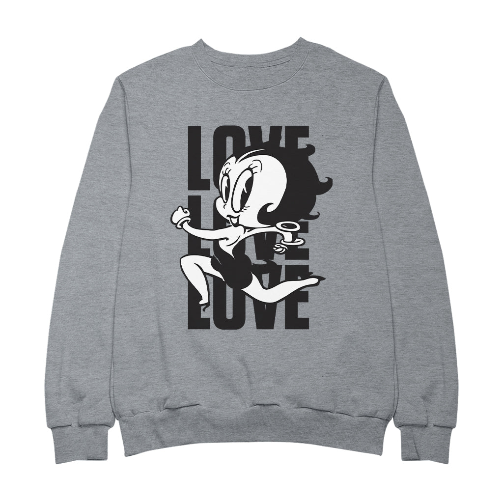 Betty Boop Running Love Love Love Men's Sweatshirt