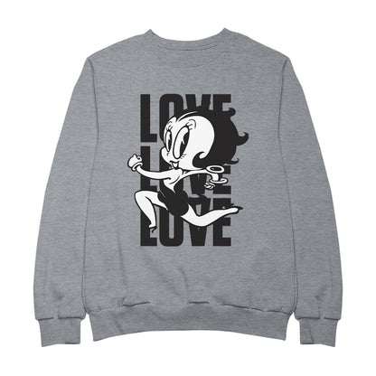 Betty Boop Running Love Love Love Men's Sweatshirt