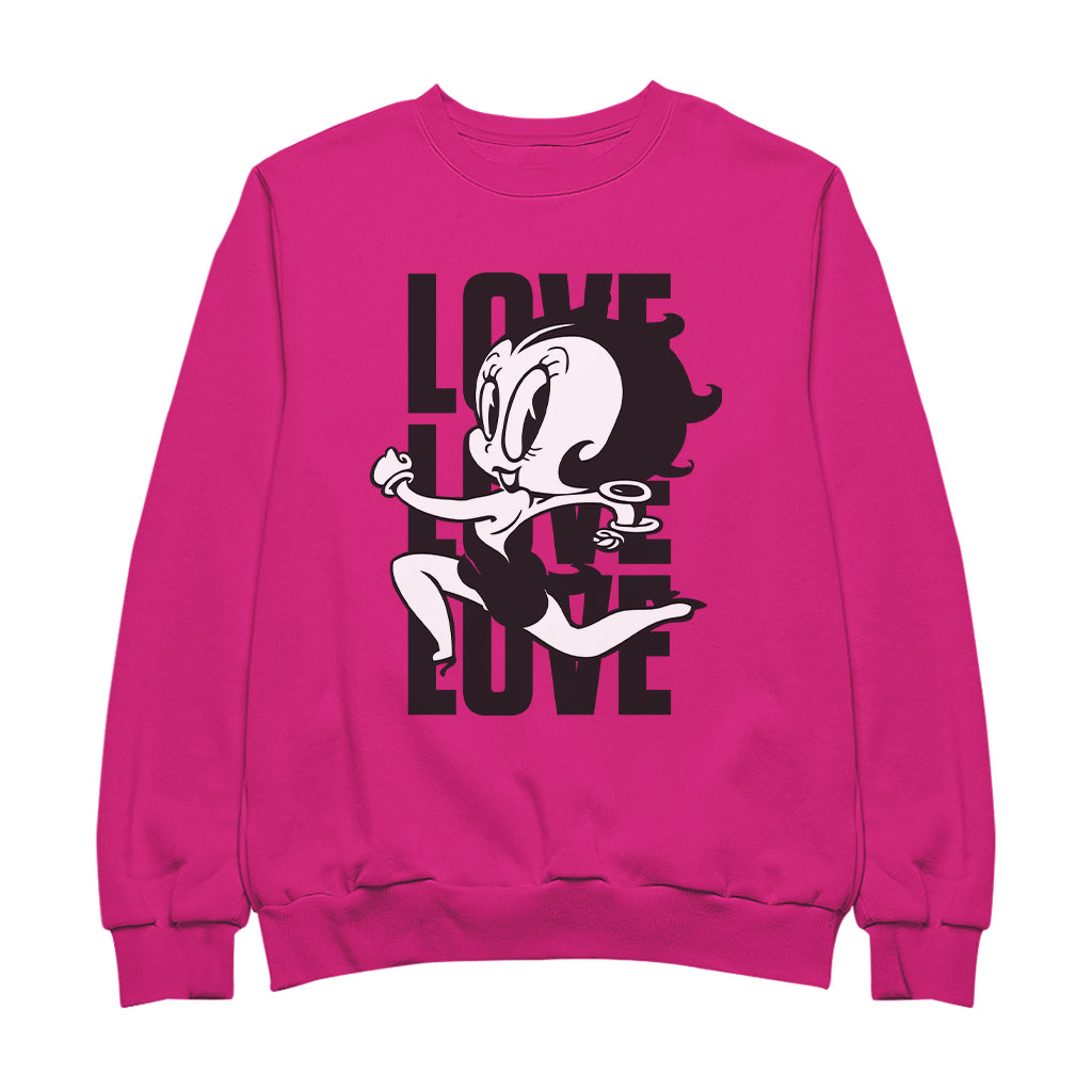 Betty Boop Running Love Love Love Men's Sweatshirt