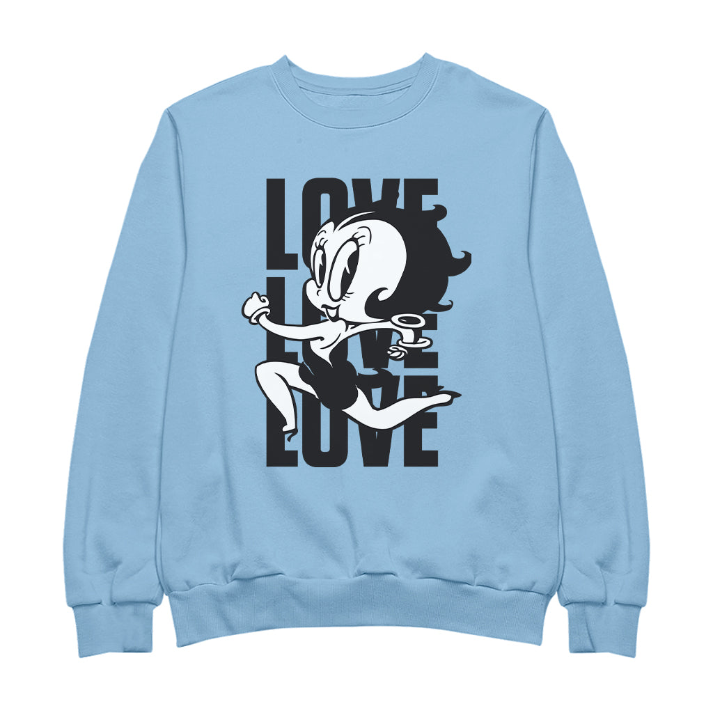 Betty Boop Running Love Love Love Men's Sweatshirt