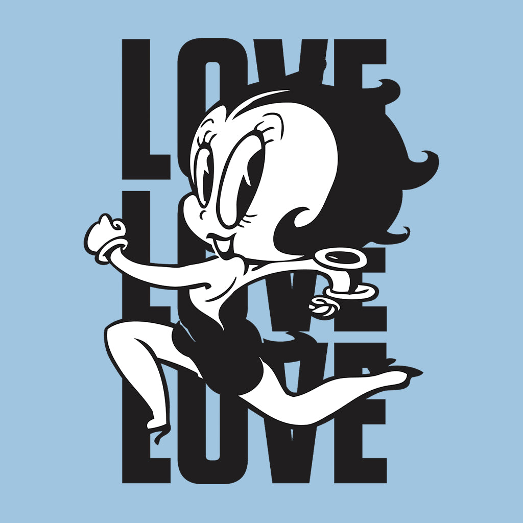 Betty Boop Running Love Love Love Men's Hooded Sweatshirt