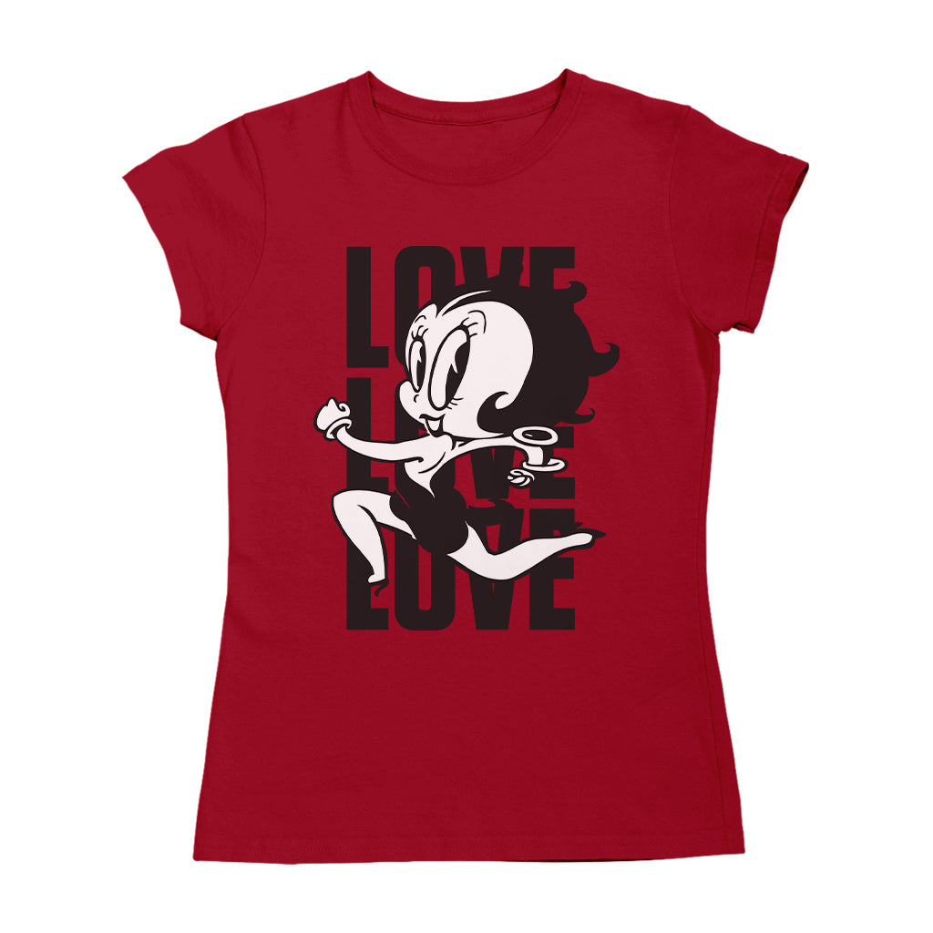 Betty Boop Running Love Love Love Women's T-Shirt