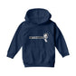 Betty Boop Black And White Text Kids Hooded Sweatshirt