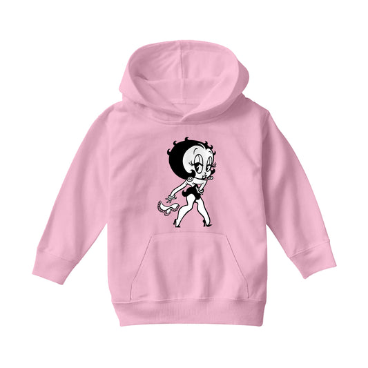 Betty Boop Handkerchief Drop Kids Hooded Sweatshirt