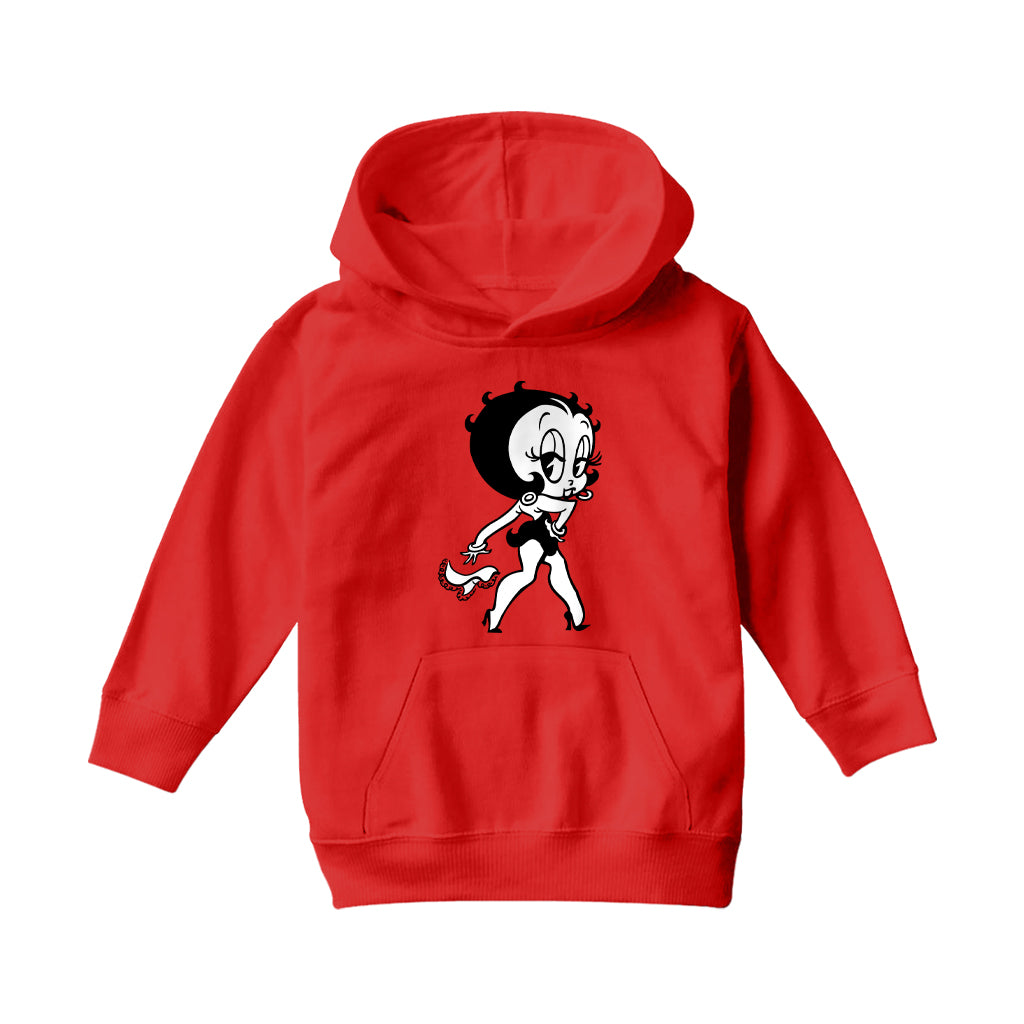 Betty Boop Handkerchief Drop Kids Hooded Sweatshirt