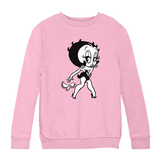 Betty Boop Handkerchief Drop Kids Sweatshirt