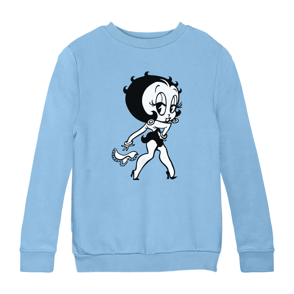 Betty Boop Handkerchief Drop Kids Sweatshirt