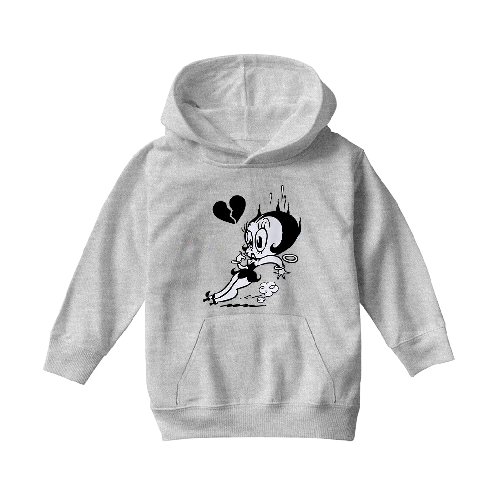 Betty Boop Heart Broken Skid Kids Hooded Sweatshirt