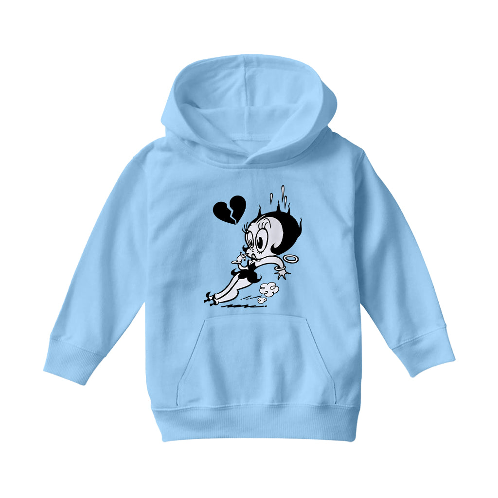 Betty Boop Heart Broken Skid Kids Hooded Sweatshirt