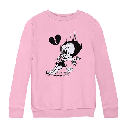 Betty Boop Heart Broken Skid Kids Sweatshirt