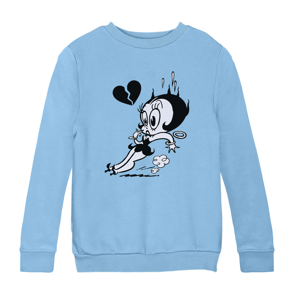 Betty Boop Heart Broken Skid Kids Sweatshirt
