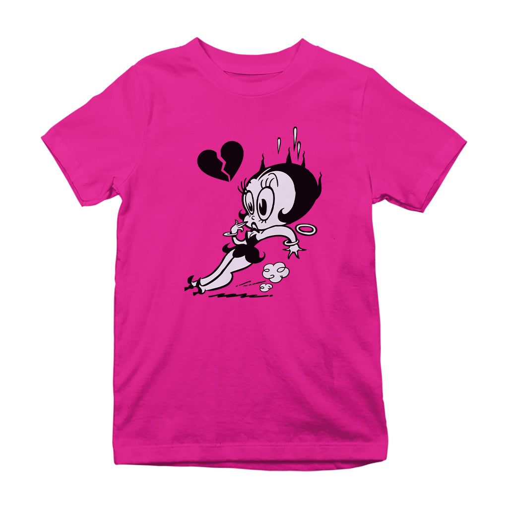 Betty Boop Heart Broken Skid Kids T-Shirt