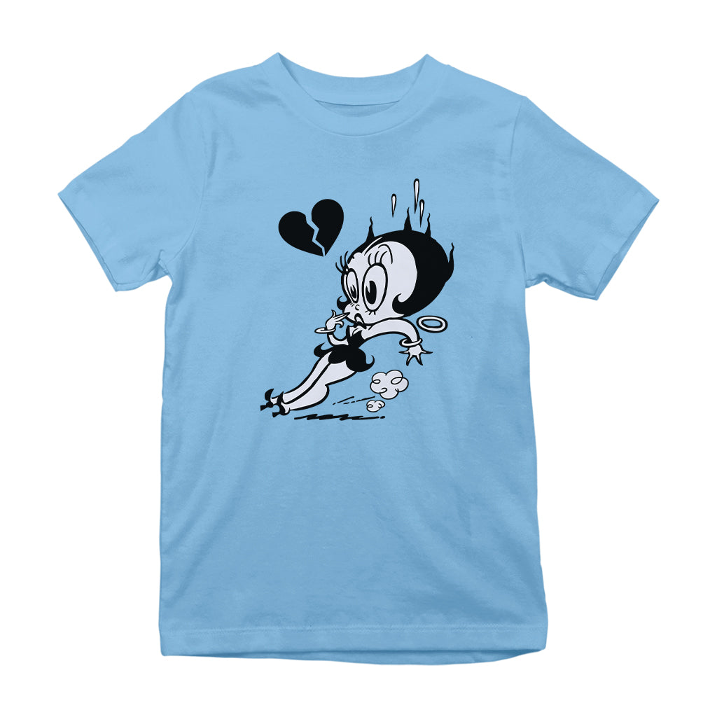 Betty Boop Heart Broken Skid Kids T-Shirt